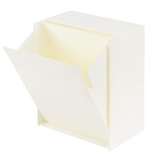 1/2PCS Wall Mounted Storage Box with Flip Lid Large Capacity Organizer White UK