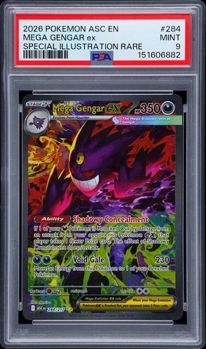 2026 POKEMON ASCENDED HEROES SPECIAL ILLUSTRATION RARE MEGA GENGAR EX PSA 9