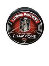 A.J. Greer Signed Florida Panthers Stanley Cup 2025 Puck JSA Authenticated