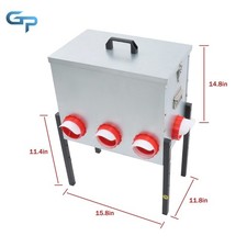 50LB Metal Automatic Chicken Feeder 8 Feeding Ports For Hens & Free Range Flocks