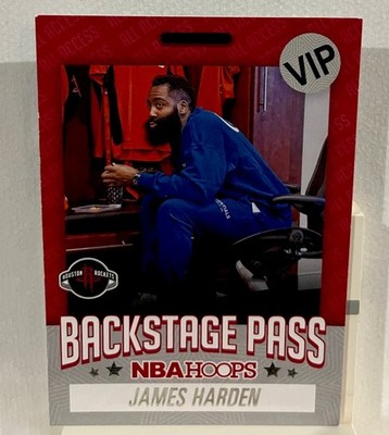 2020-21 Panini NBA Hoops #7 James Harden Backstage Pass VIP Houston Rockets