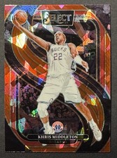 2024-25 Panini Select - Premier Level Khris Middleton #161 Red Cracked Ice Prizm