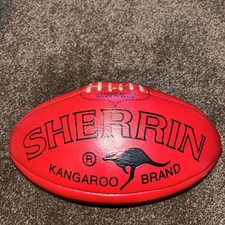 Sherrin Kangaroo Australian Genuine Leather Red Football Official Size New 