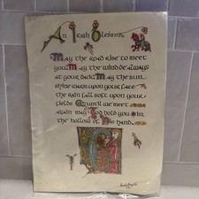 Calligraphy Art An Irish Blessing Amelia Bayntun 84 Print original package ire.