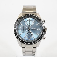 Seiko SBTR029 Chronograph Blue Dial Stainless Steel Quartz Watch Japan Unused