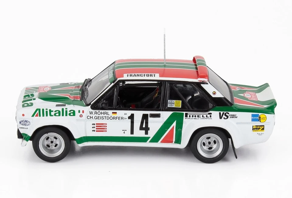 MODELLINO AUTO STATICO IXO FIAT 131 ABARTH RALLY MONTECARLO 1981 CERRATO 1/43 - Immagine 3 di 4