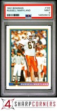 1991 BOWMAN #104 RUSSELL MARYLAND RC COWBOYS POP 4 PSA 9