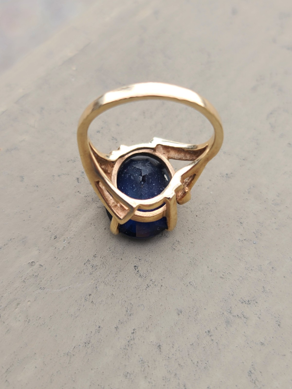 10k Solid Yellow Gold Genuine Blue Sapphire Gem R… - image 7