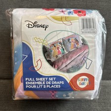 Disney Princess Full Sheet Set: 1 Flat, 1 Fitted, And 2 Pillow Cases: 100 Poly