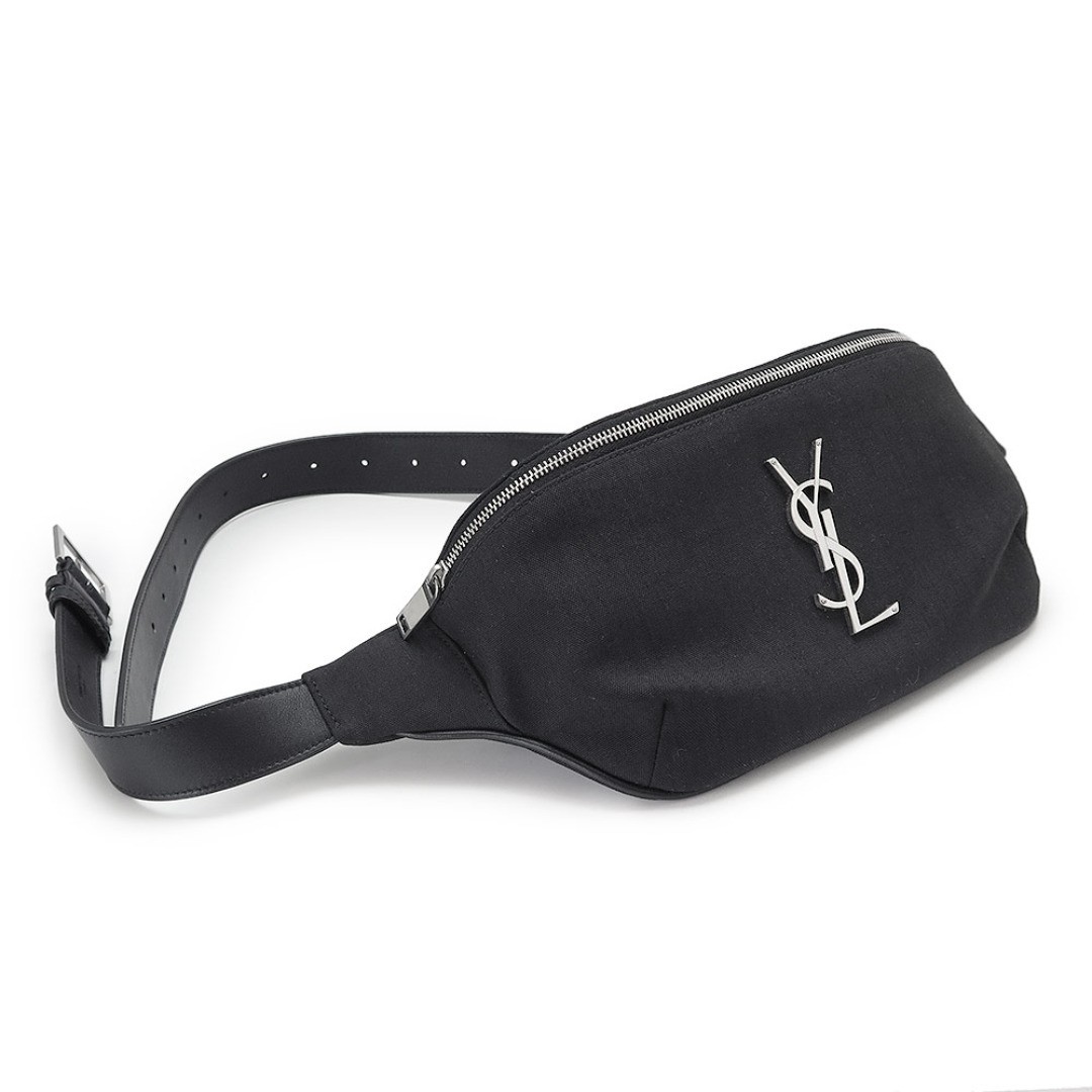 Saint Laurent Borsa Cintura 590076 Giv6E 1000 Corpo Vita Marsupio Ysl Monogramma Nero