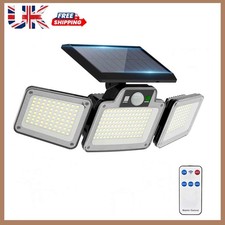 280 LED Solar Flood Lights , 3 Adjustable Heads Solar Lights With Remote Control