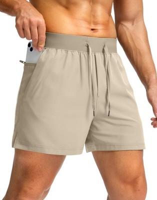 Men's Running Shorts with Zipper Pockets 9''/ 7''/ 5'' Lightweight Quick Dry Bas...
