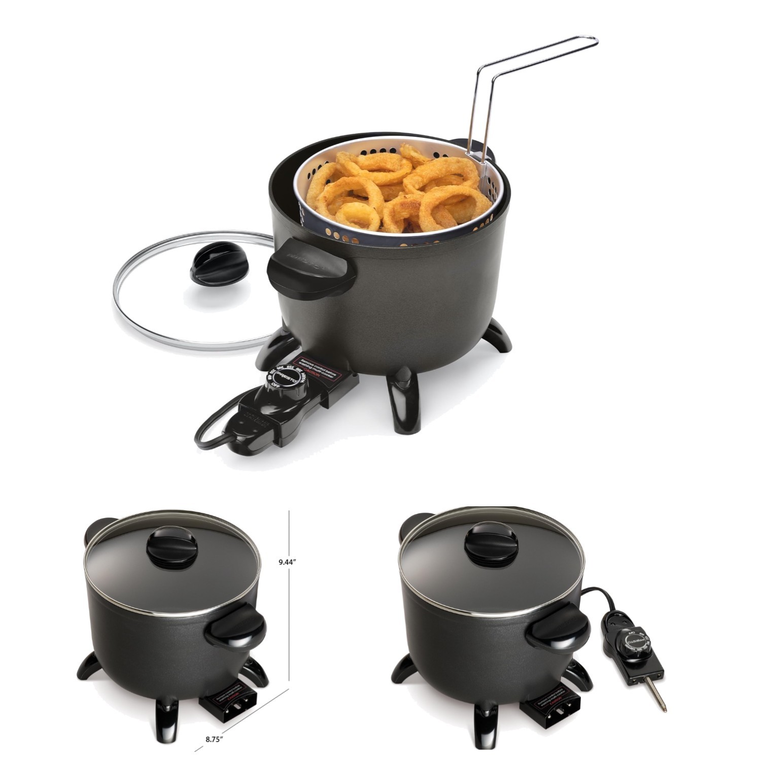 Attractive Black Kitchen Kettle Multi-Cooker - Cook, Steam &