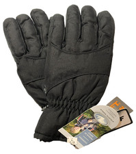 Boys Black Thermosoft Insulation Waterproof Ski Gloves Size Medium 8-12 