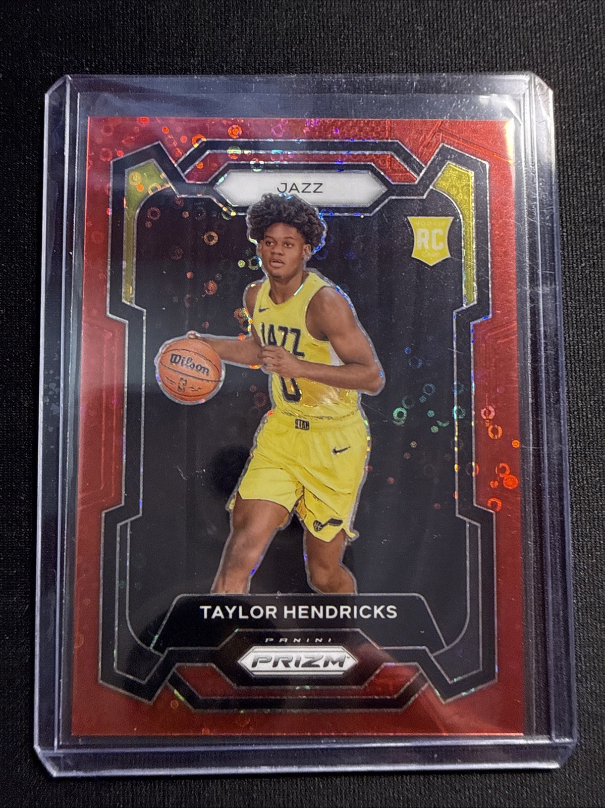 Taylor Hendricks 2023-24 Panini Prizm /100  Red Disco RC Utah Jazz #161