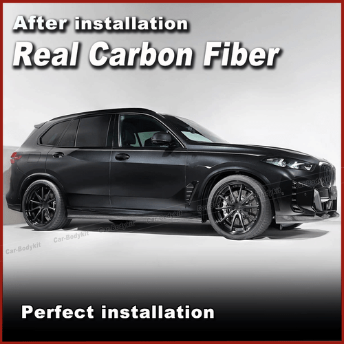 Carbon Seitenschweller Ansätze Schwert Passt für BMW X5 G05 LCI M-Paket 2023-24 - Picture 3 of 10