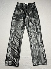 Abercrombie  Fitch Vegan Leather Pants Womens 8L Ultra High Rise 90s Straight