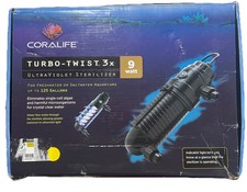 Coralife Turbo Twist Ultra Violet Sterilizer Fresh Salt Water 125 Gal Open Box
