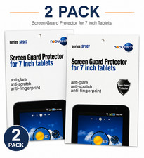 2-Pack Clear Glass Screen Protector for 7 Inch Tablets