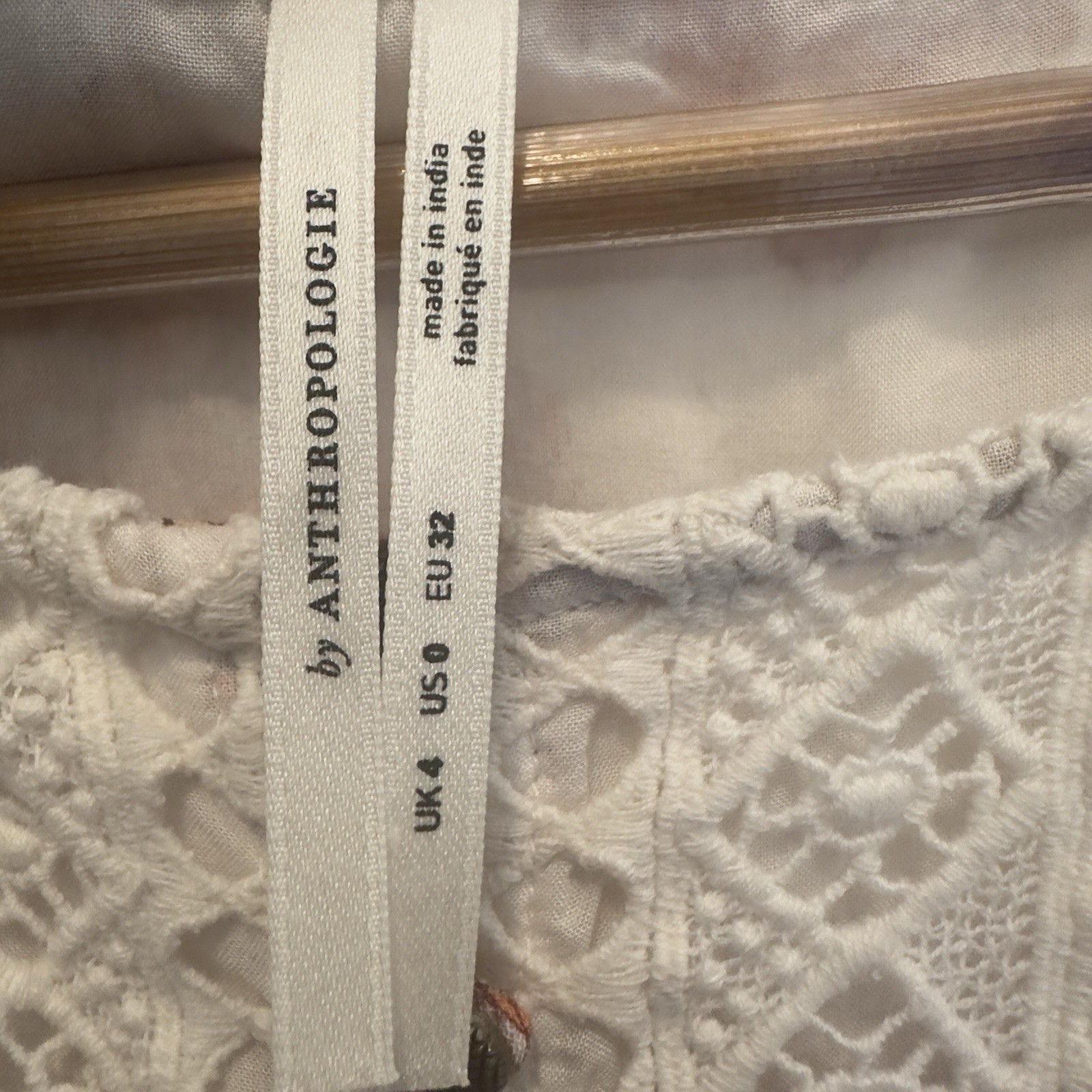 Boho Chic Multicolor Print Lace Button Detail Dre… - image 6