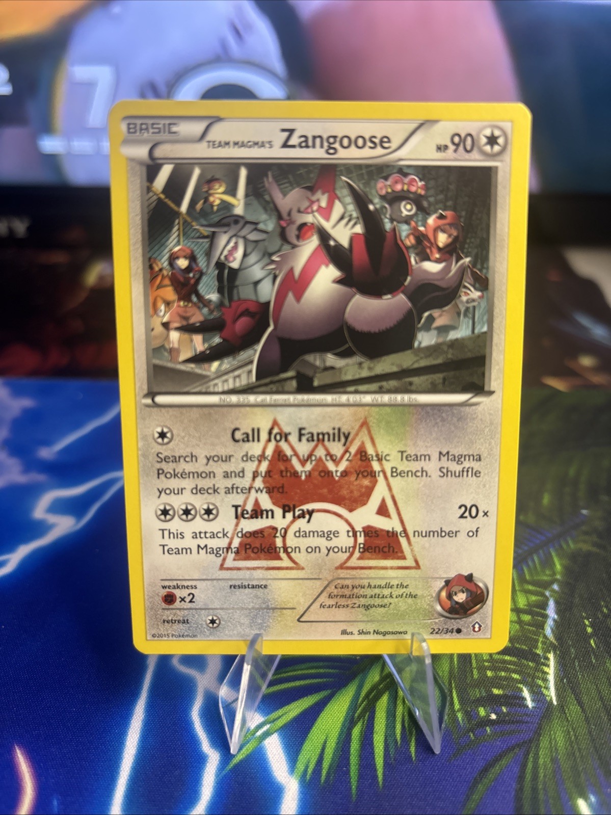 Team Magma's Zangoose 22/34 Double Crisis Regular