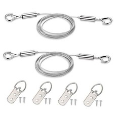 Picture Hanging Wire Kit - 25kg Load Capacity, 2 Pack Adjustable 2 Kits