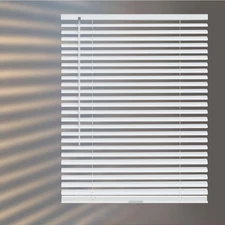 HiDodo Aluminum Metal Venetian Mini Blinds for Windows Cordless - 28" x 64"