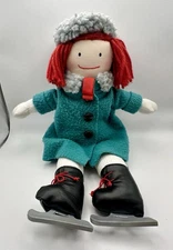 Eden Madeline 15" Cloth Doll 1990 Ice Skater Outfit Plush Vintage Skating