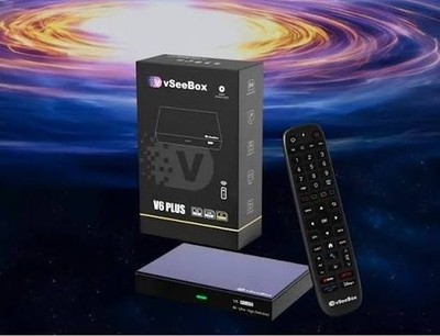 vSeeBox V6 Plus TV Box Smart 8K Media Player Android 14 WiFi 6 4GB + 64GB Remote