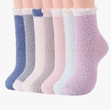 Women s Fuzzy Cozy Socks OSFM Pack Of 7 Pairs Of Socks In Various Colors New