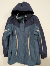 Columbia Interchange Women s M Blue/Navy Colorblock Hooded Full Zip Jacket