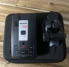 Escort Passport S55 Radar Detector Audio/Visual Alerts Mute Mode with Mount