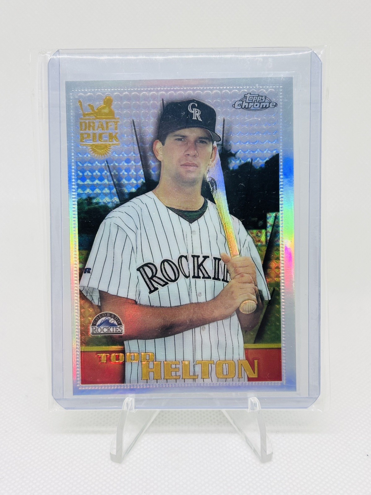 1996 Topps Chrome REFRACTOR #13 Todd Helton Rookie 1st Year Rockies SHARP