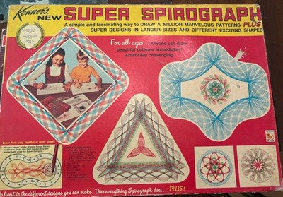 Vintage 1969 Kenners Super Spirograph No 2400 Classic Design Art Toy Boxed Compl