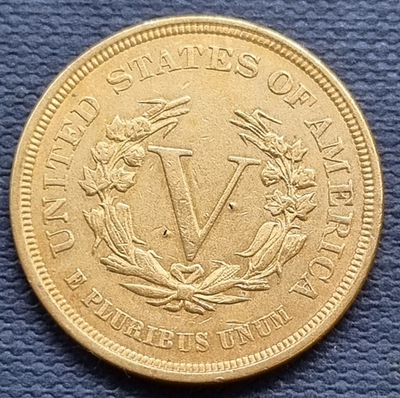 1883 Liberty Head Nickel 5c Higher Grade RACKETEER NICKEL - GOLD