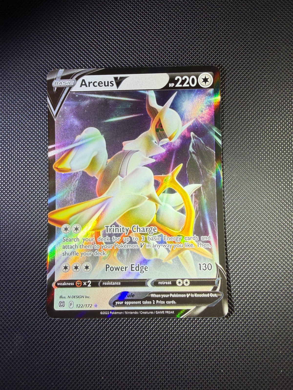 ARCEUS V 122/172 HOLO RARE V BRILLIANT STARS POKEMON HOLO NM