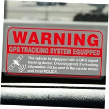 Warning GPS Tracking System Equipped Car Gps Tracking System Equipped Red