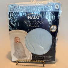 HALO SleepSack Swaddle Blue Fleece Preemie TOG 3.0 up to 5 lbs