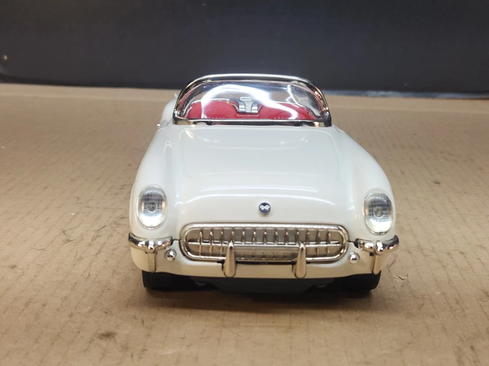 Chevy Corvette 1953 convertible años cincuenta blanco hecho en Japón estaño fricción 9,75" Foto 4 de 4