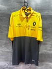 Renault Sport Racing Formula One 1 F1 Black Yellow 1/4 Zip Polo Shirt Size 2XL