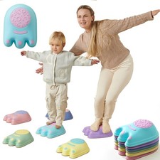 Stepping Stones for Kids Footprint Style Pack of 6 Non-Slip Balance S...
