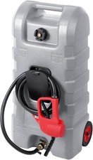 15 Gallon Portable Fuel Tank with LE Manual Siphon Pump 10FT Hose for Gasoline