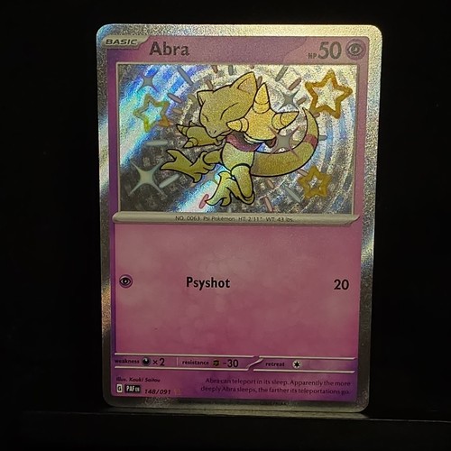 Abra SV: Paldean Fates 148/091 Shiny Rare Holo 50 NM EN