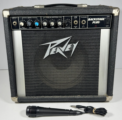 #ad #ad Vintage Peavey Backstage Plus Guitar Amp 35W Combo USA Made w Mic – TESTED $249.95