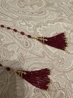 18k Red Stone beaded lariat necklace. Diamond. GIA Certified. Vintage. — photo 8