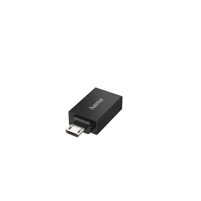 Hama USB 2.0 OTG Adapter Micro-USB-Stecker auf USB-A 480 Mbit/s Datenübertragung
