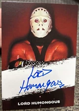 Lord Humongous auto card sign CWA continental Memphis wwe signed wrestling aew 