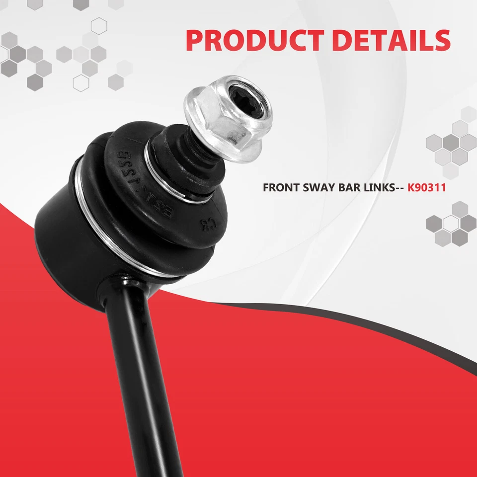 Kit de 4 eslabones de barra estabilizadora delantera trasera para Toyota Camry Avalon Lexus Foto 4 de 4