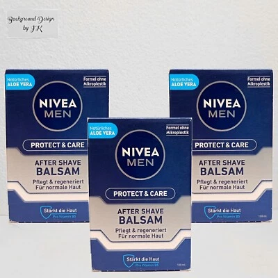 3x 100ml Nivea MEN Protect & Care After Shave Balsam Pflege mit Aloe Vera