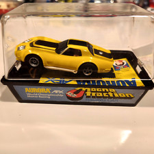 Aurora AFX Corvette "A" Production Yellow HO Slot Car Vintage w cube Euro 1927